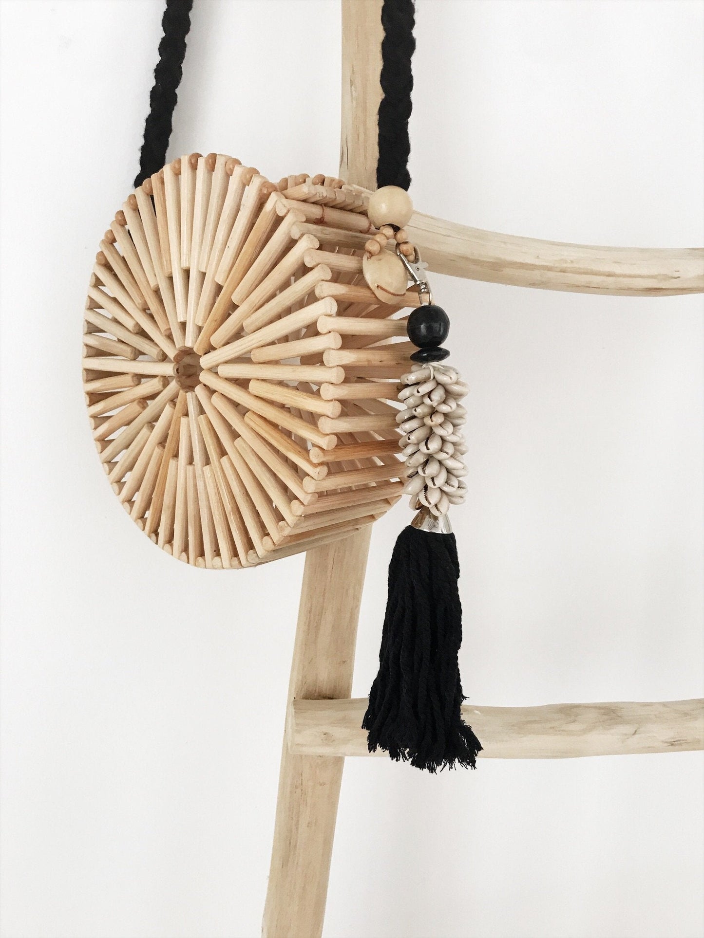 Porte clés coquillages noir